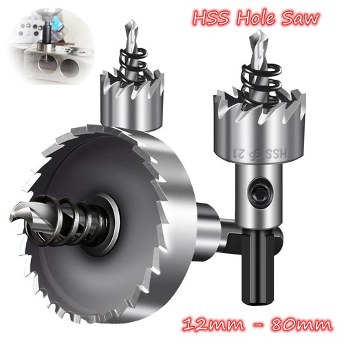 12mm 80mm hss hole saw - -,