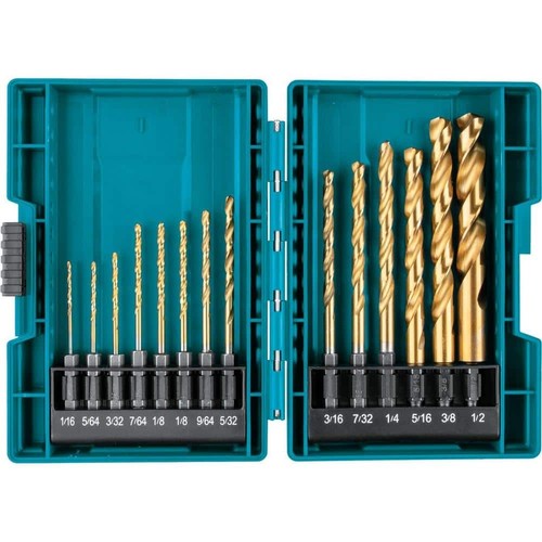 14pc titanium drill bit - titanium,